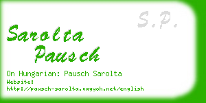 sarolta pausch business card